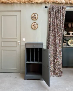 Meuble de métier, meuble à vinyles (rénové)