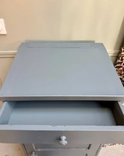 Meuble de métier, meuble à vinyles (rénové)