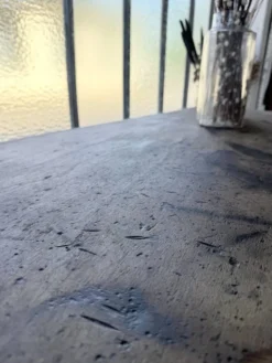 Meuble de métier patiné bleue à tiroirs XL chêne hêtre