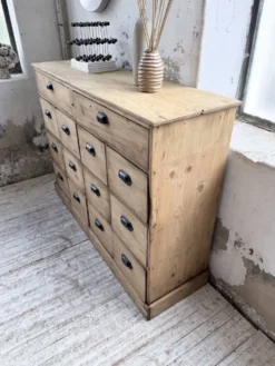 Meuble de métier pin à tiroirs 1950