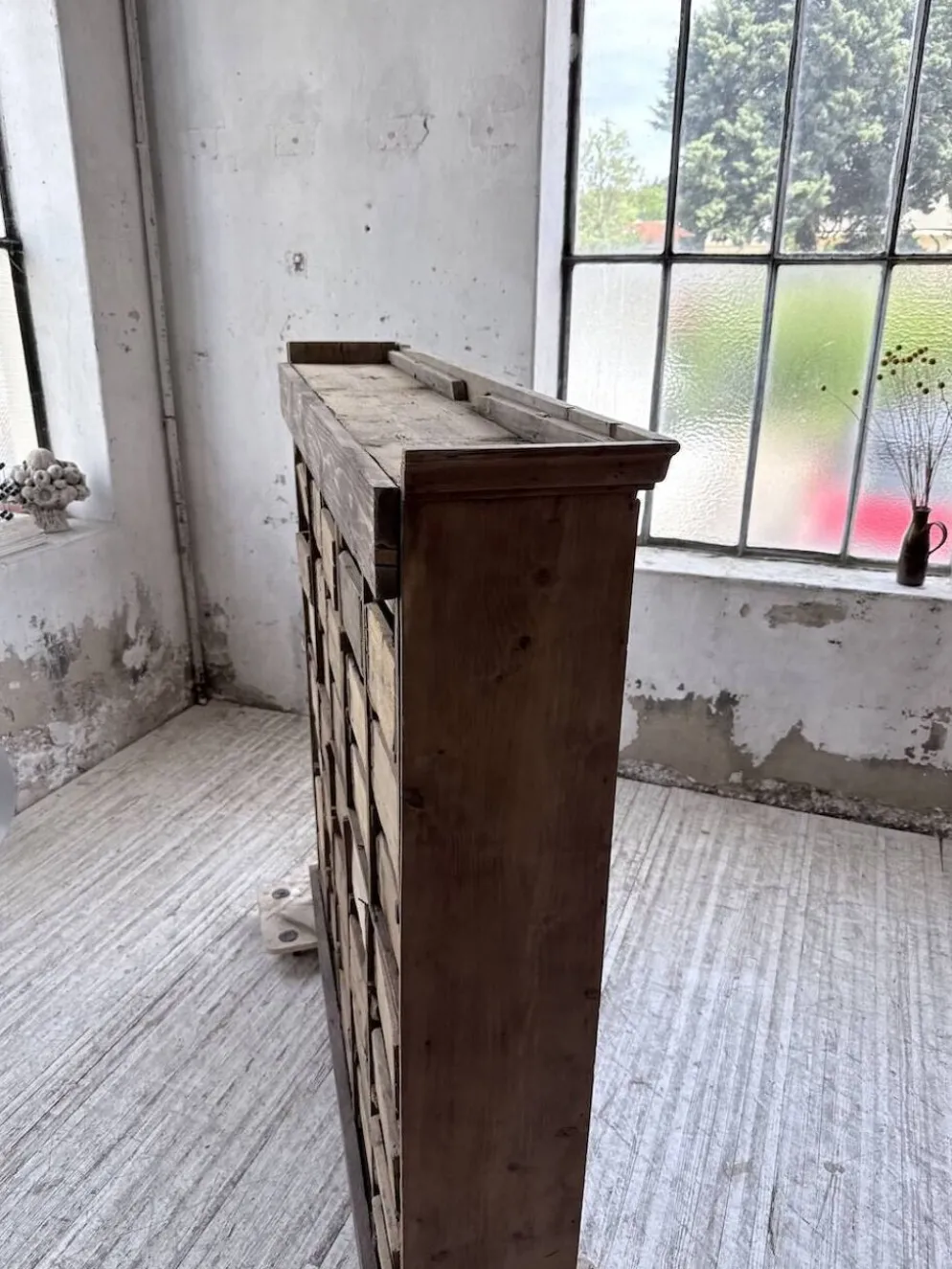 Meuble de métier pin à tiroirs XL 1950