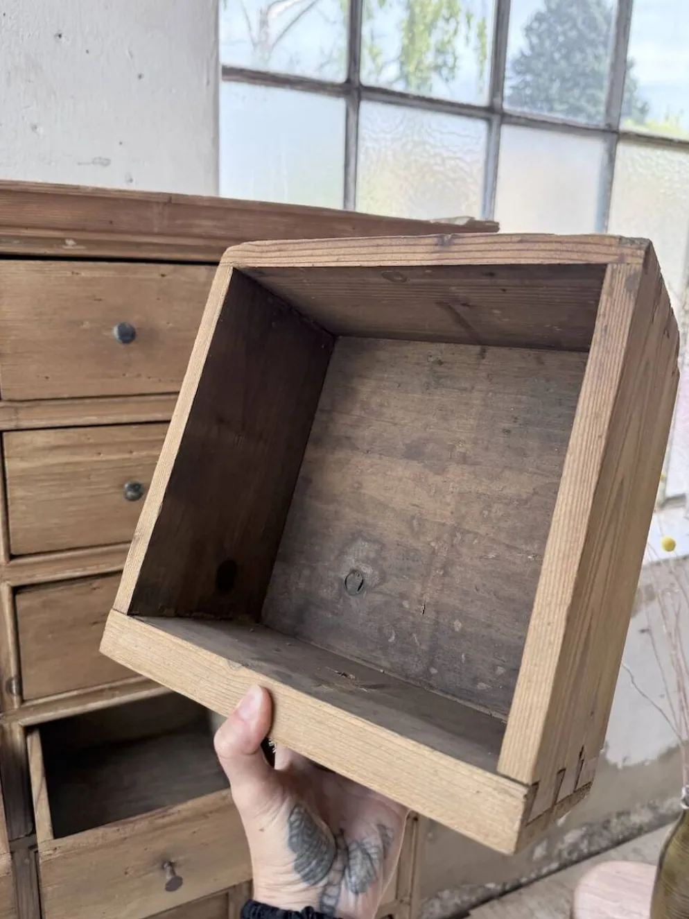 Meuble de métier pin à tiroirs XL 1950