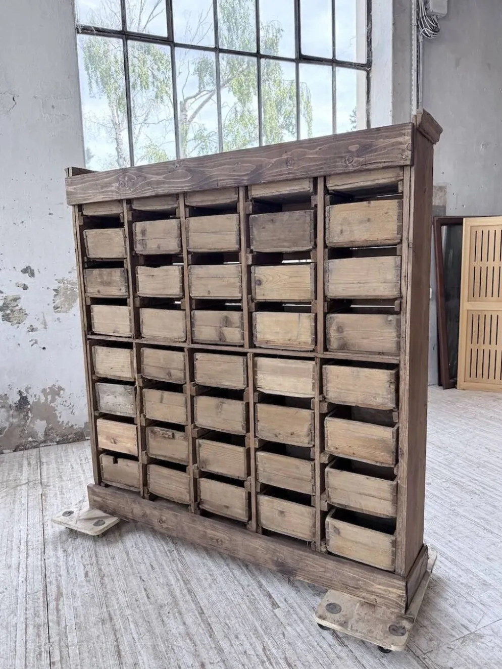 Meuble de métier pin à tiroirs XL 1950