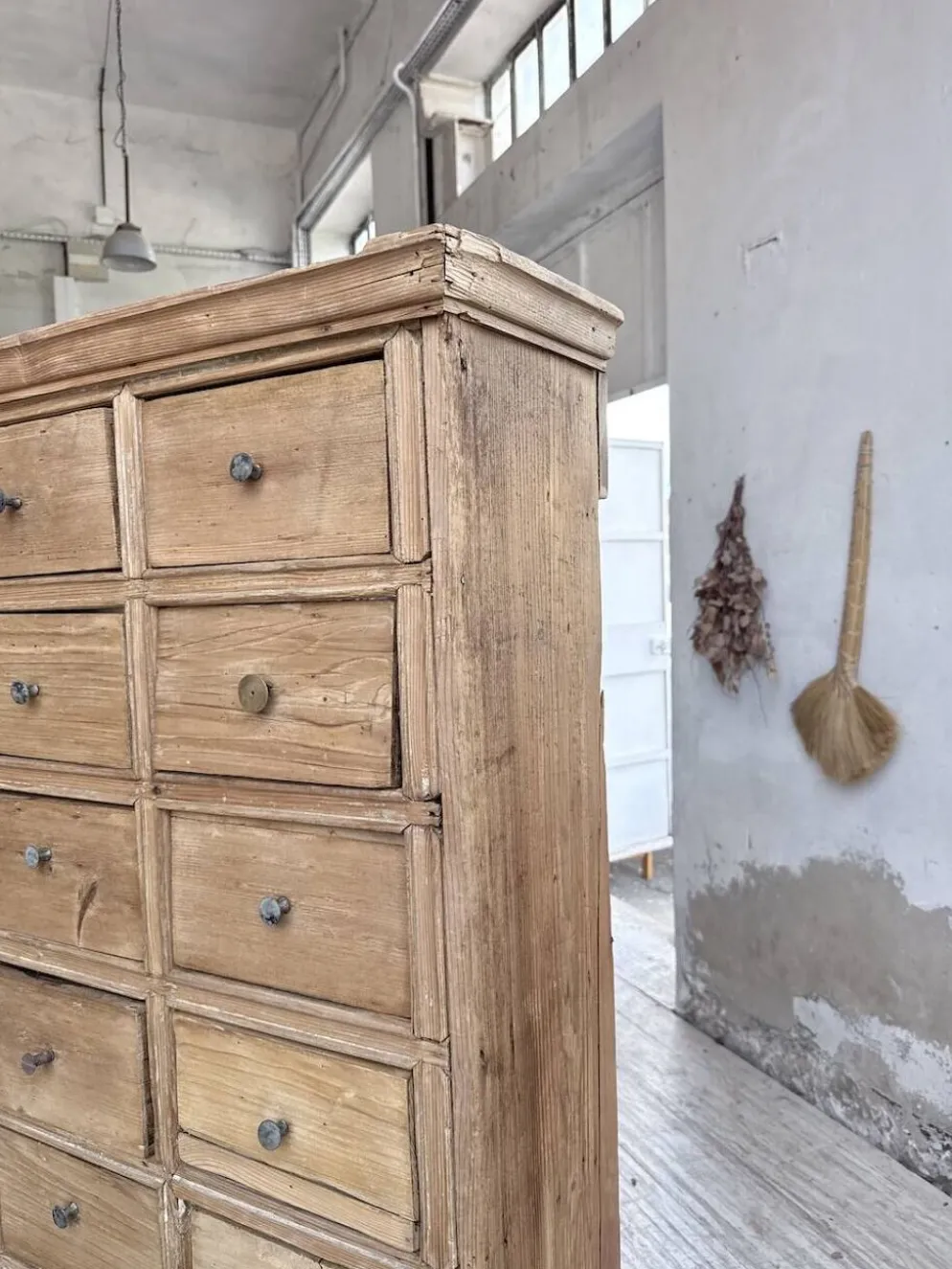 Meuble de métier pin à tiroirs XL 1950