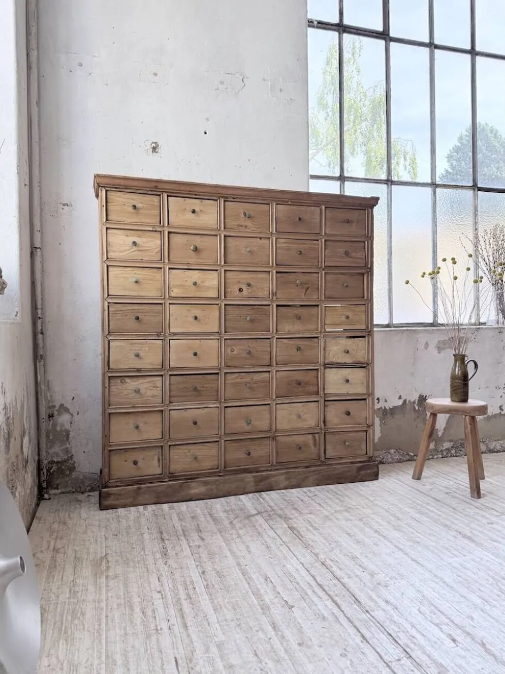 Meuble de métier pin à tiroirs XL 1950