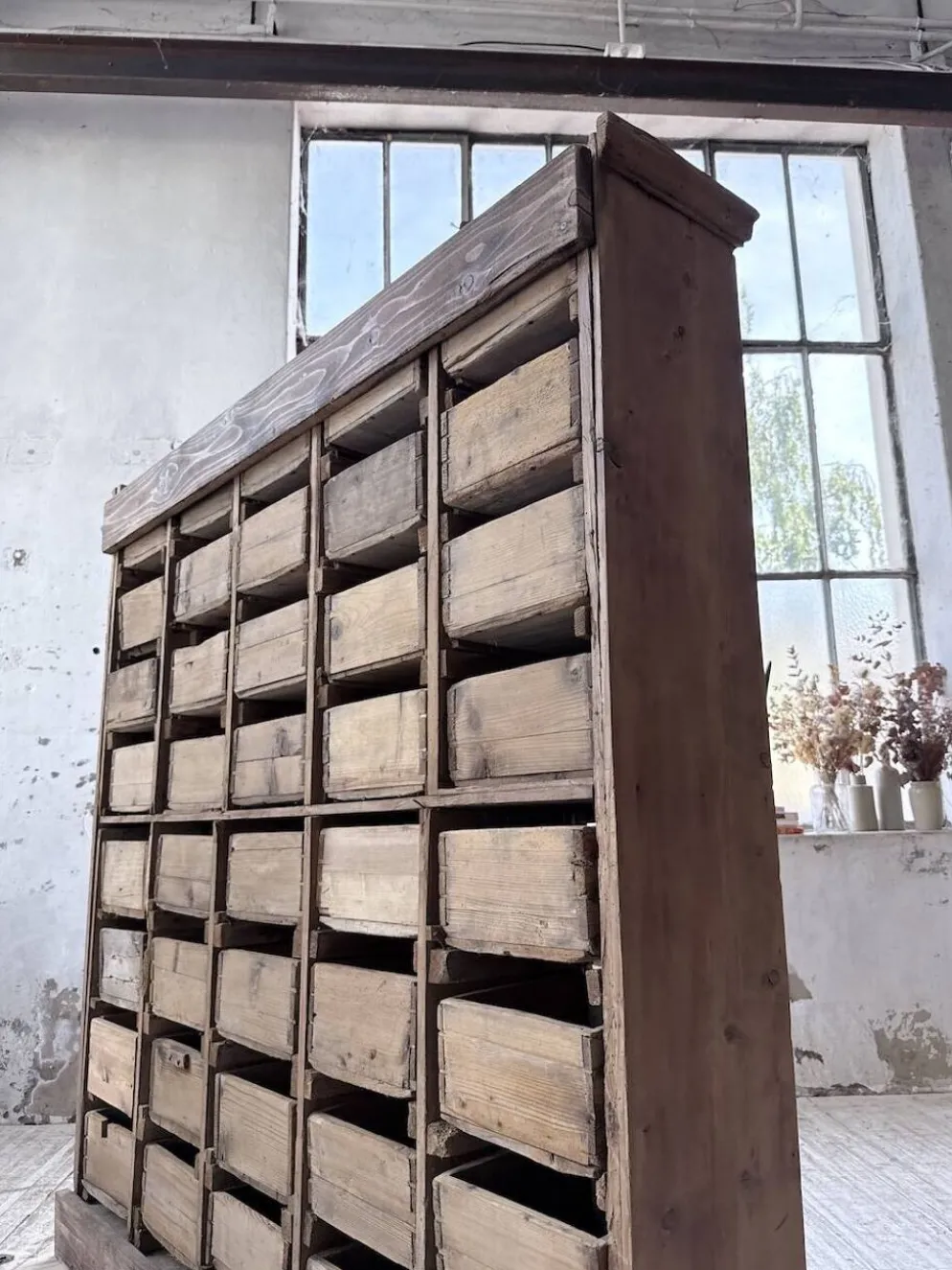 Meuble de métier pin à tiroirs XL 1950