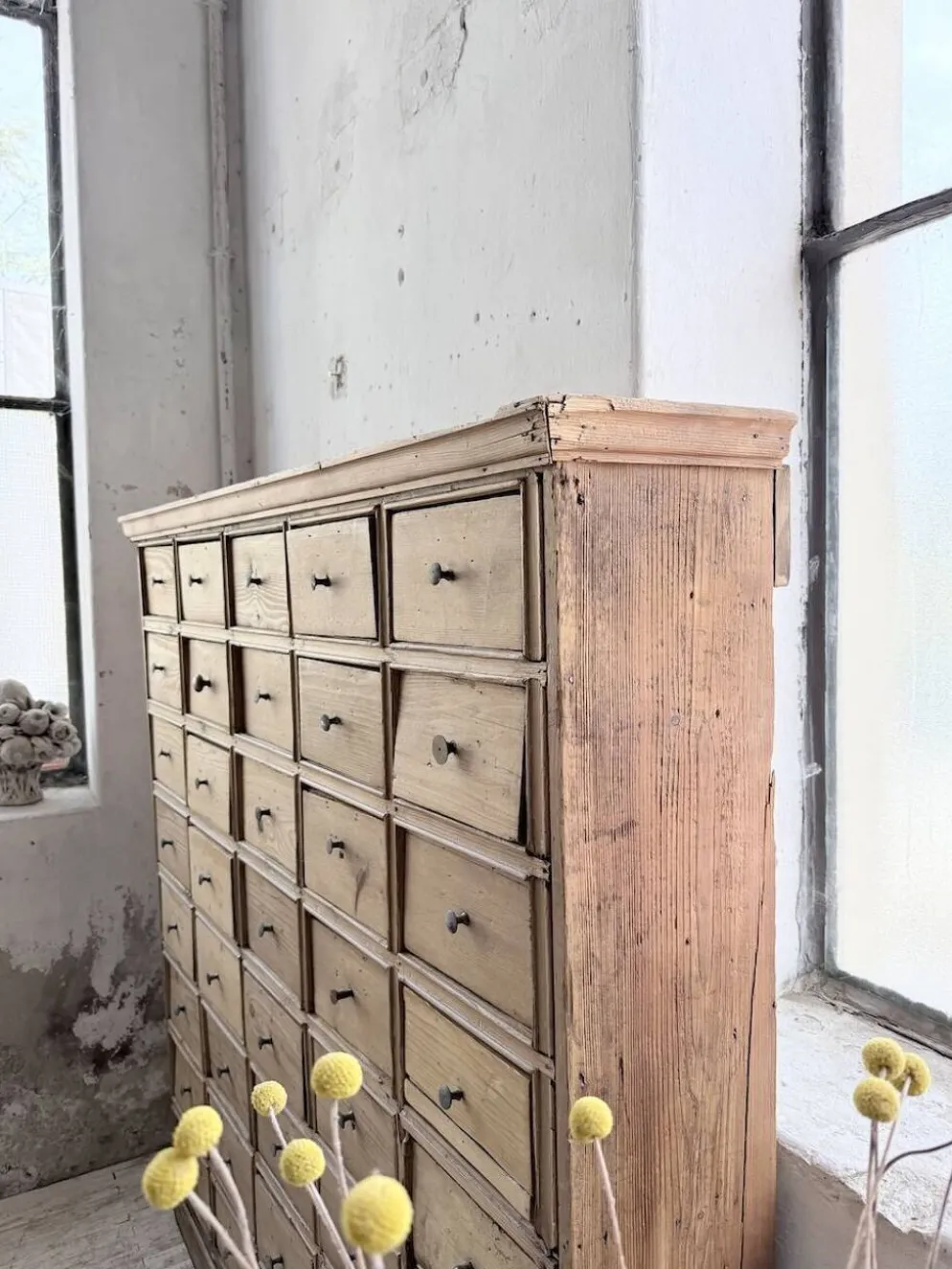 Meuble de métier pin à tiroirs XL 1950
