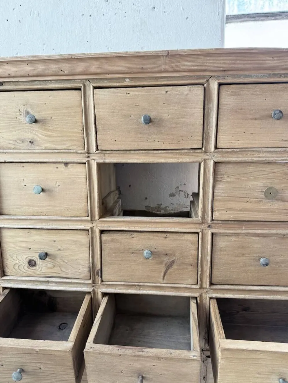 Meuble de métier pin à tiroirs XL 1950