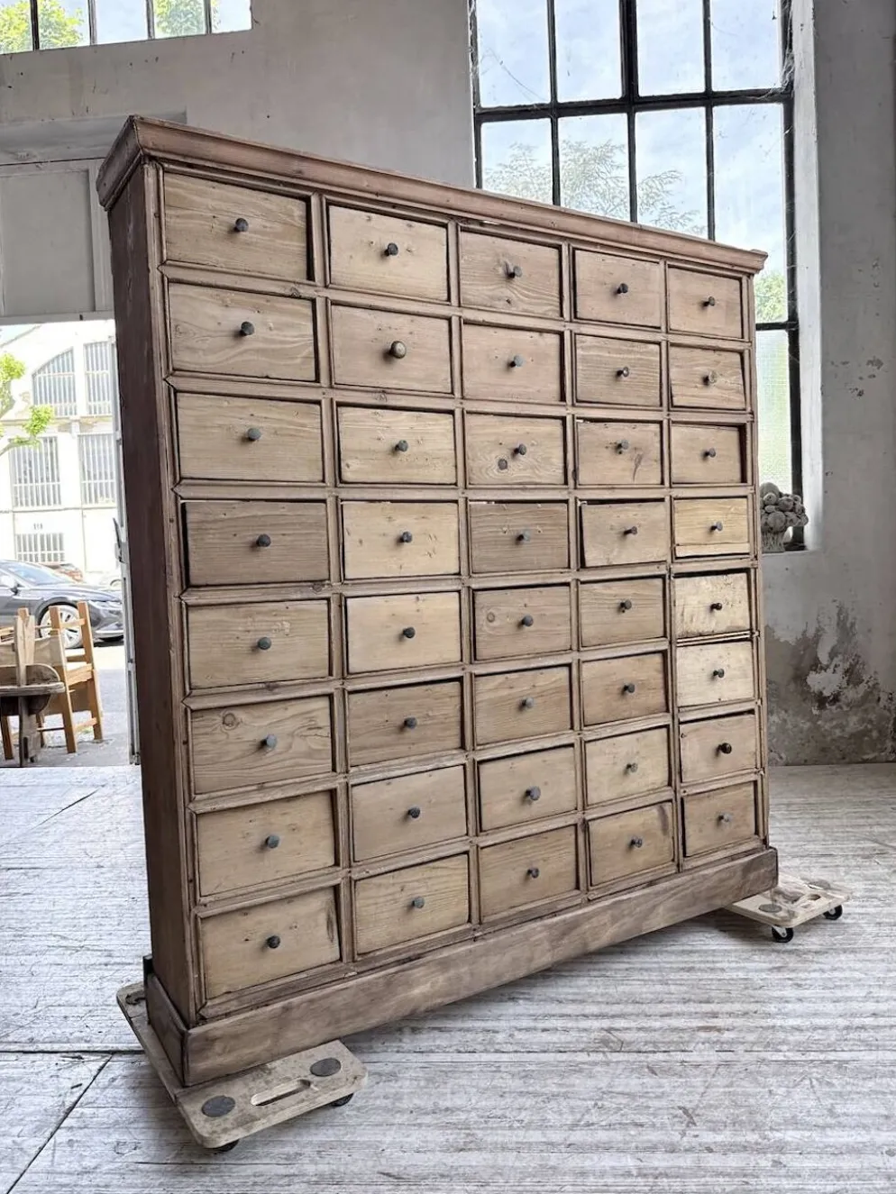 Meuble de métier pin à tiroirs XL 1950