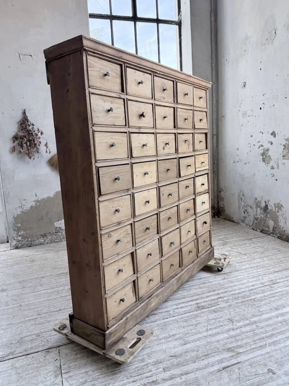 Meuble de métier pin à tiroirs XL 1950