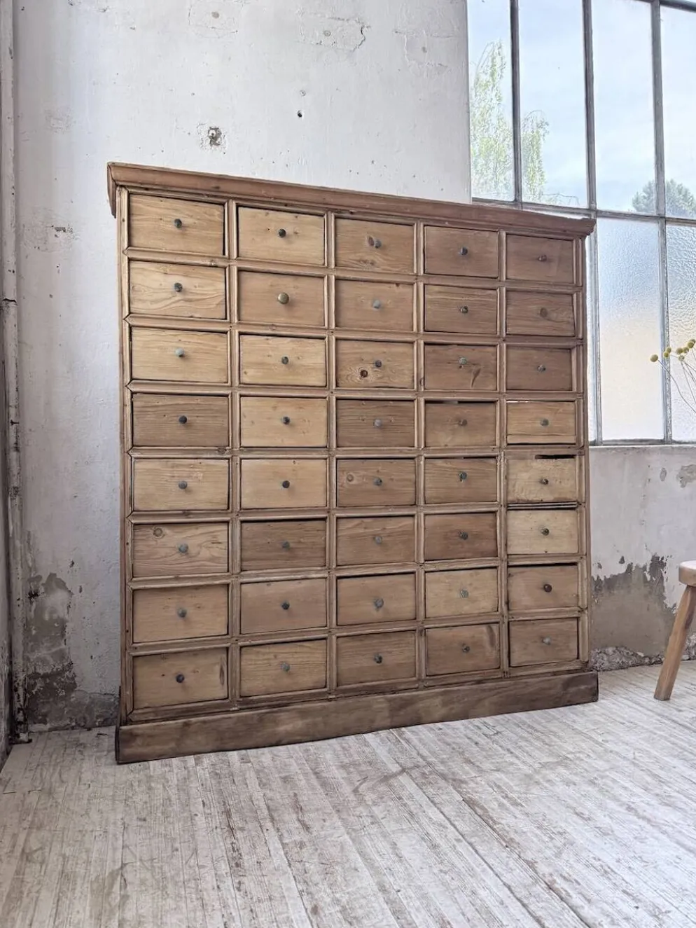 Meuble de métier pin à tiroirs XL 1950