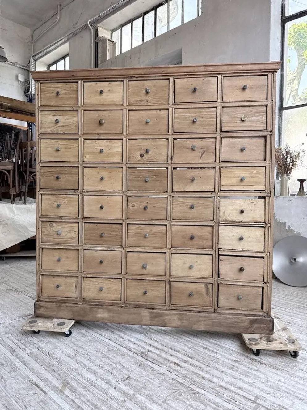 Meuble de métier pin à tiroirs XL 1950