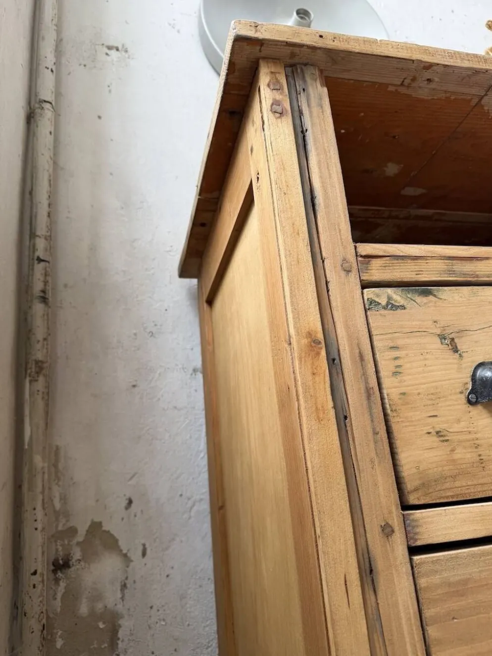 Meuble de métier pin XL années 50