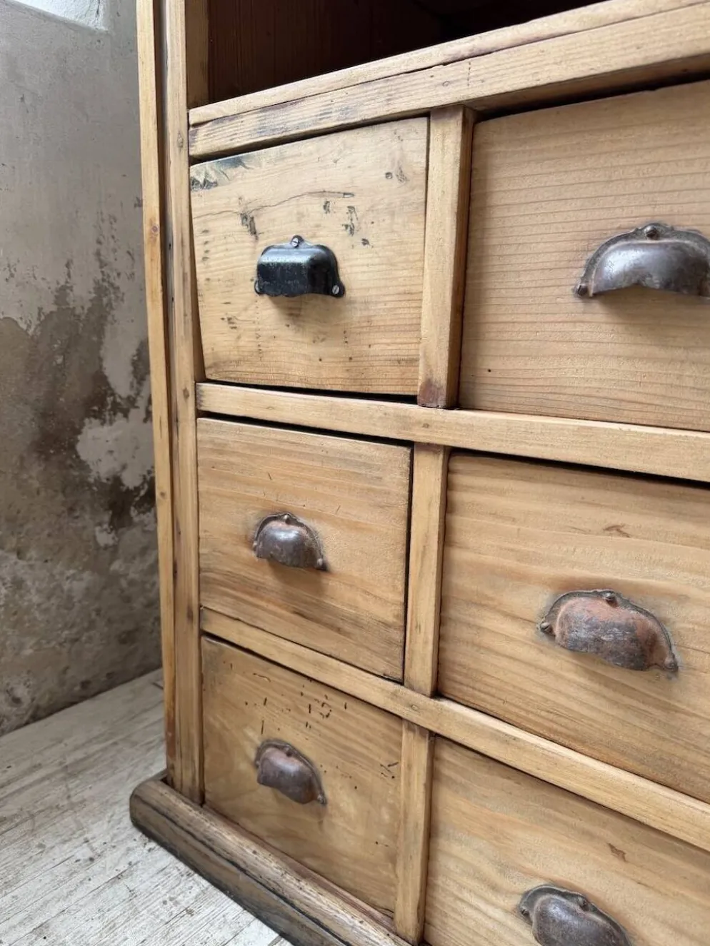 Meuble de métier pin XL années 50