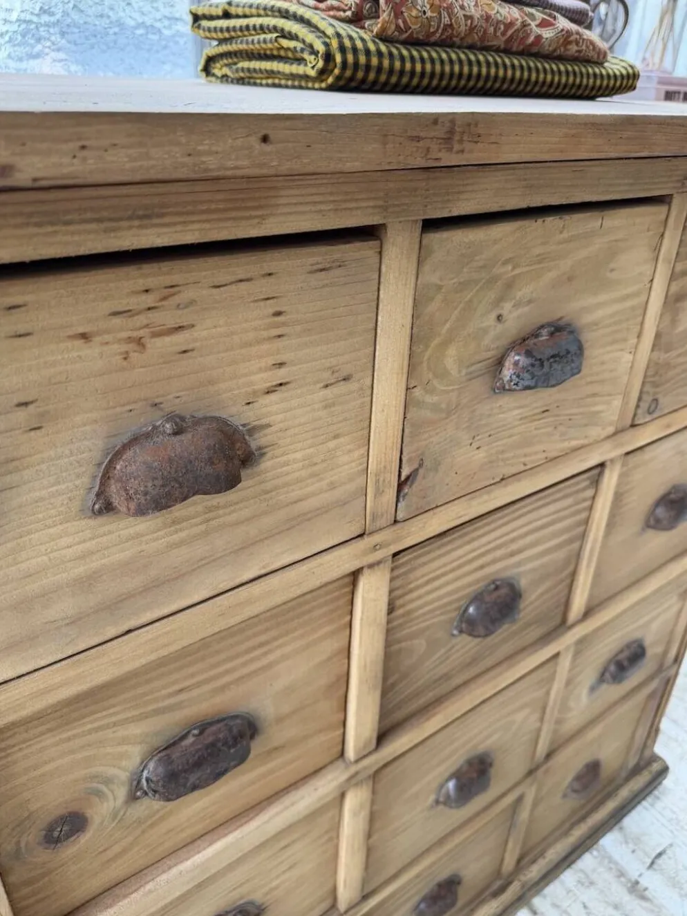 Meuble de métier pin XL années 50