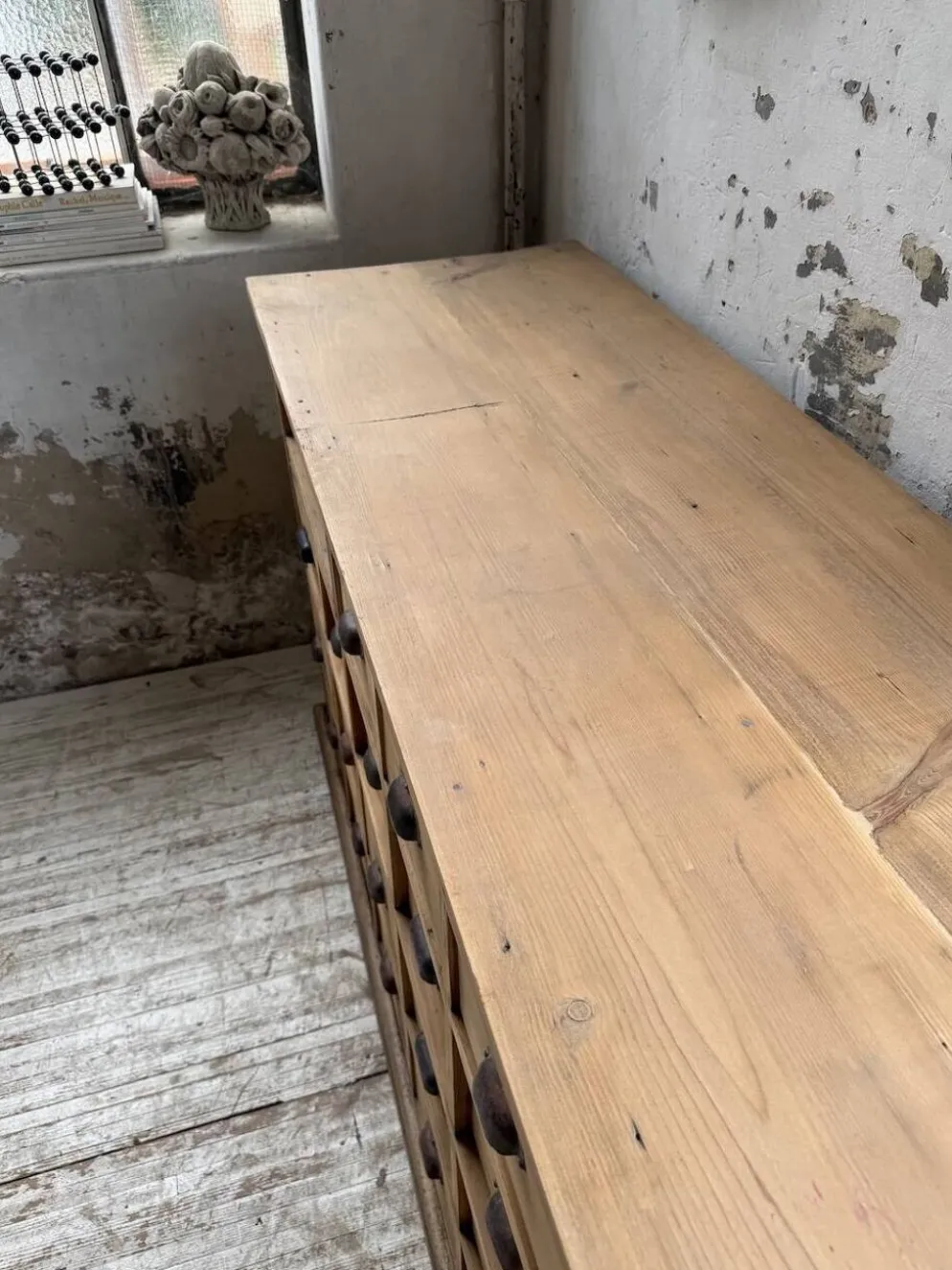 Meuble de métier pin XL années 50