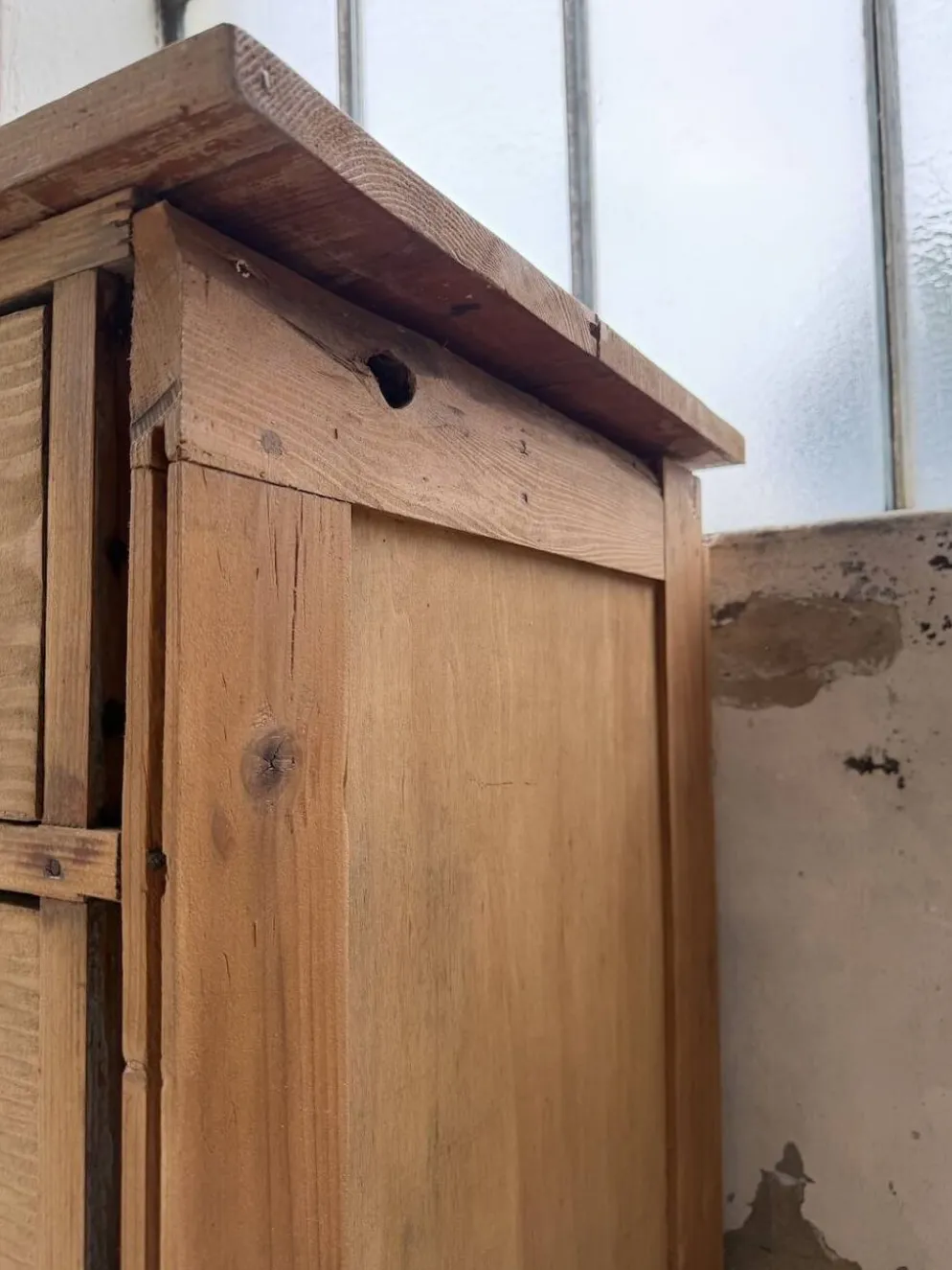 Meuble de métier pin XL années 50