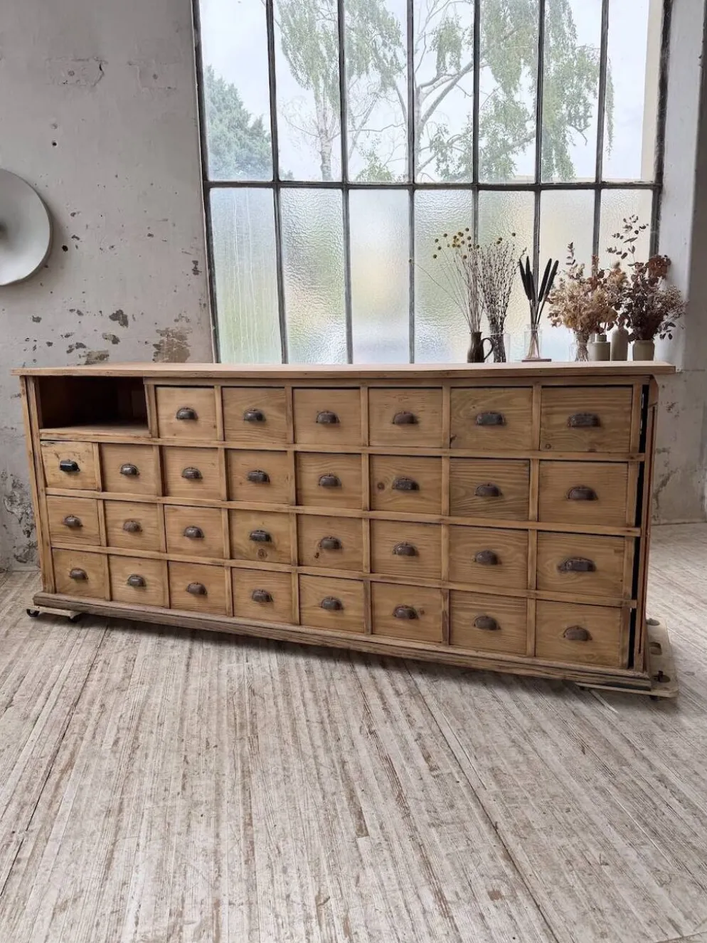 Meuble de métier pin XL années 50