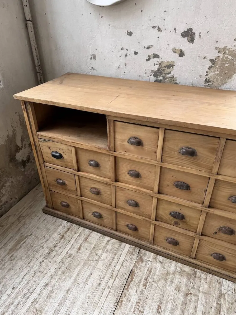Meuble de métier pin XL années 50