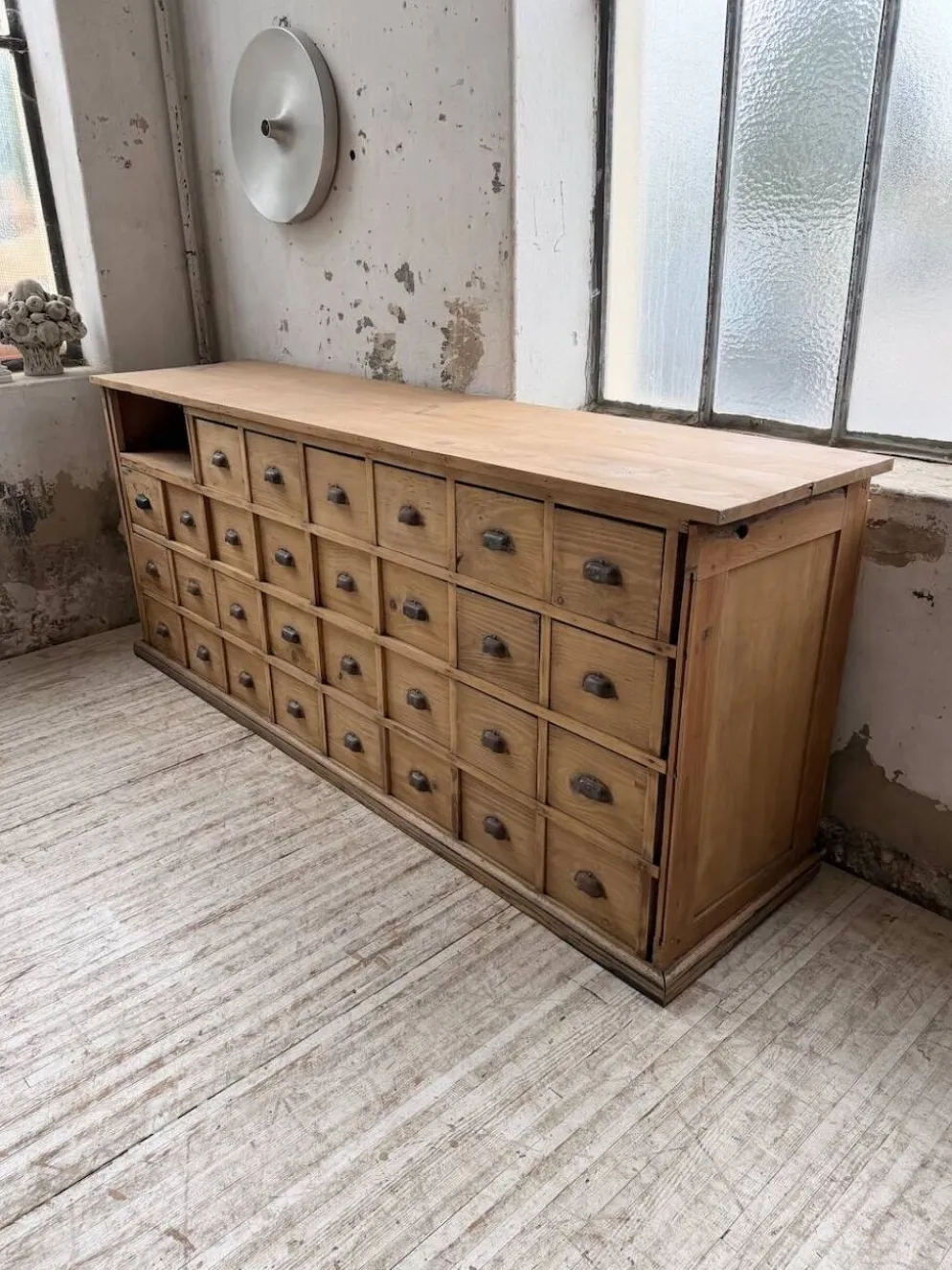 Meuble de métier pin XL années 50