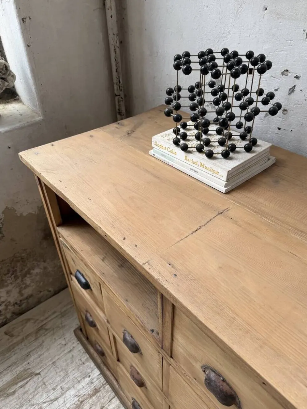 Meuble de métier pin XL années 50