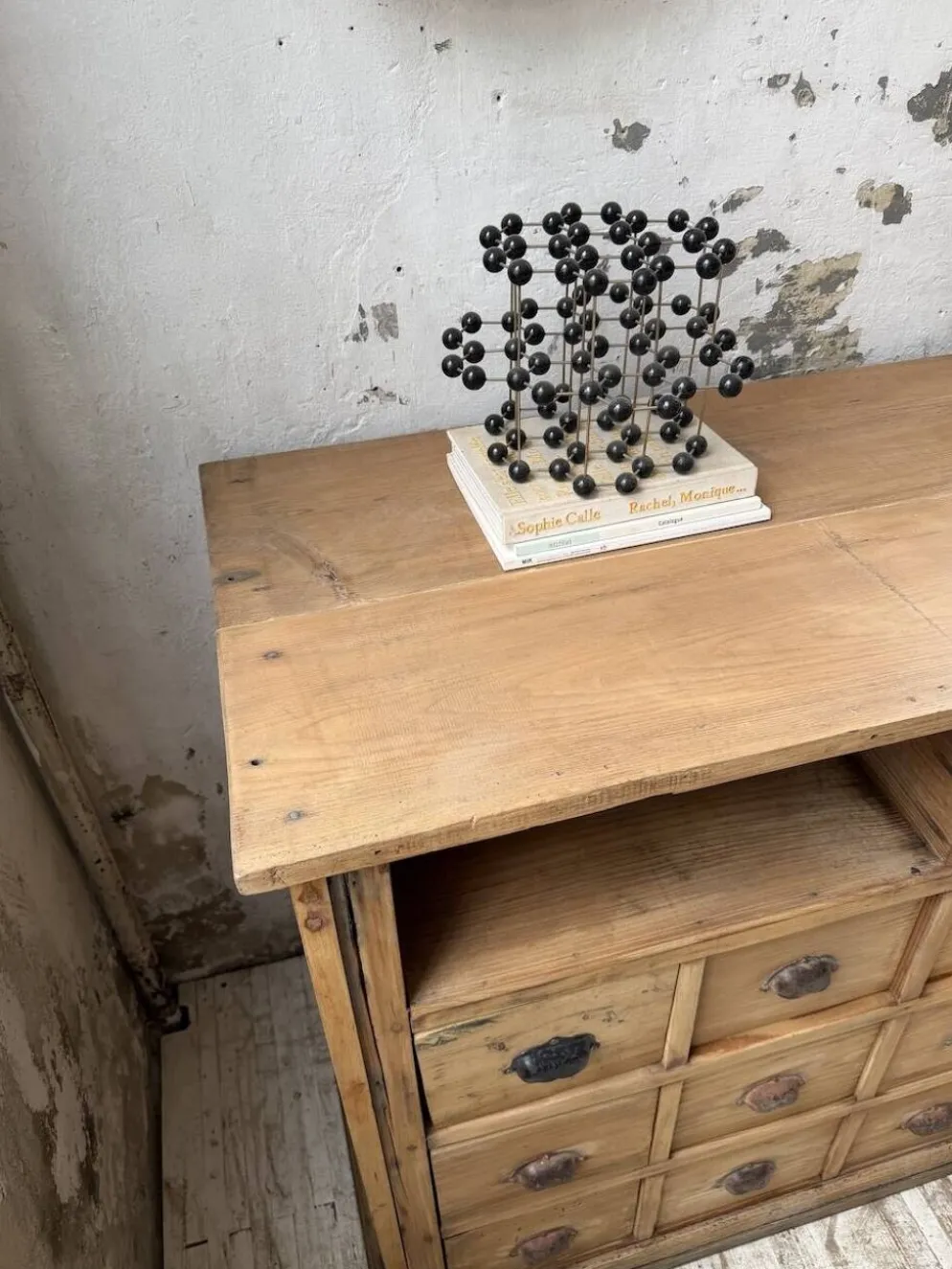 Meuble de métier pin XL années 50