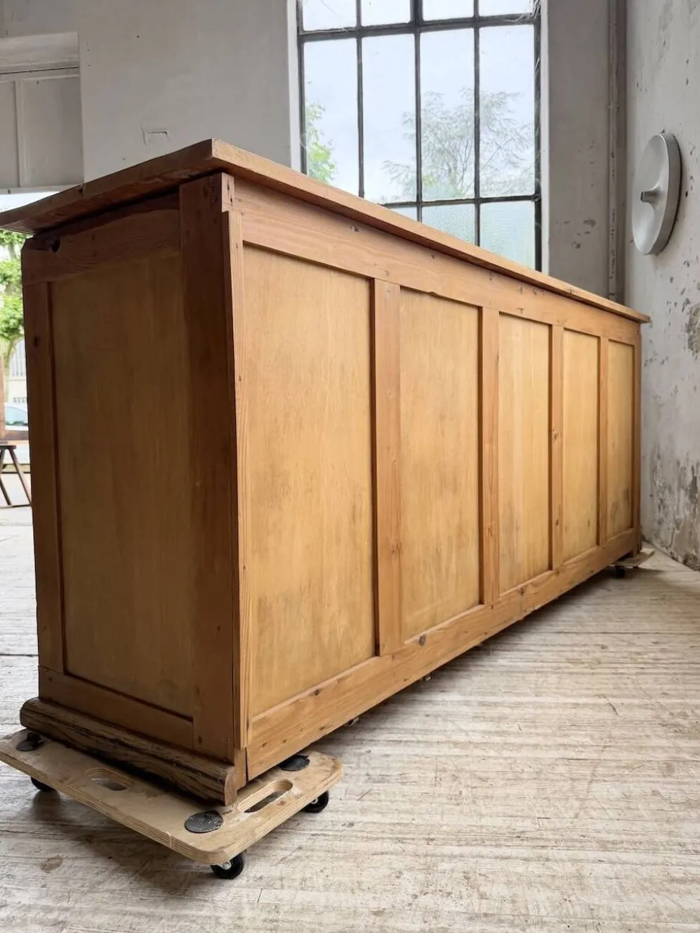 Meuble de métier pin XL années 50