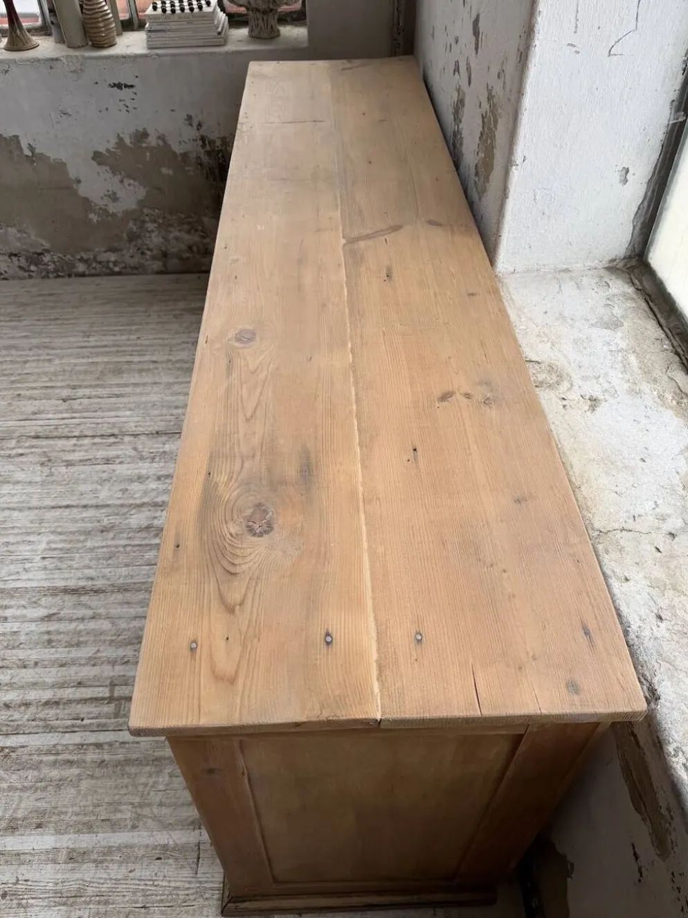 Meuble de métier pin XL années 50