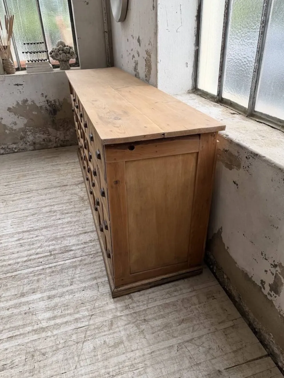 Meuble de métier pin XL années 50