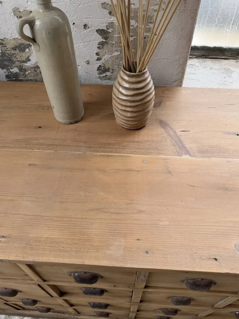 Meuble de métier pin XL années 50