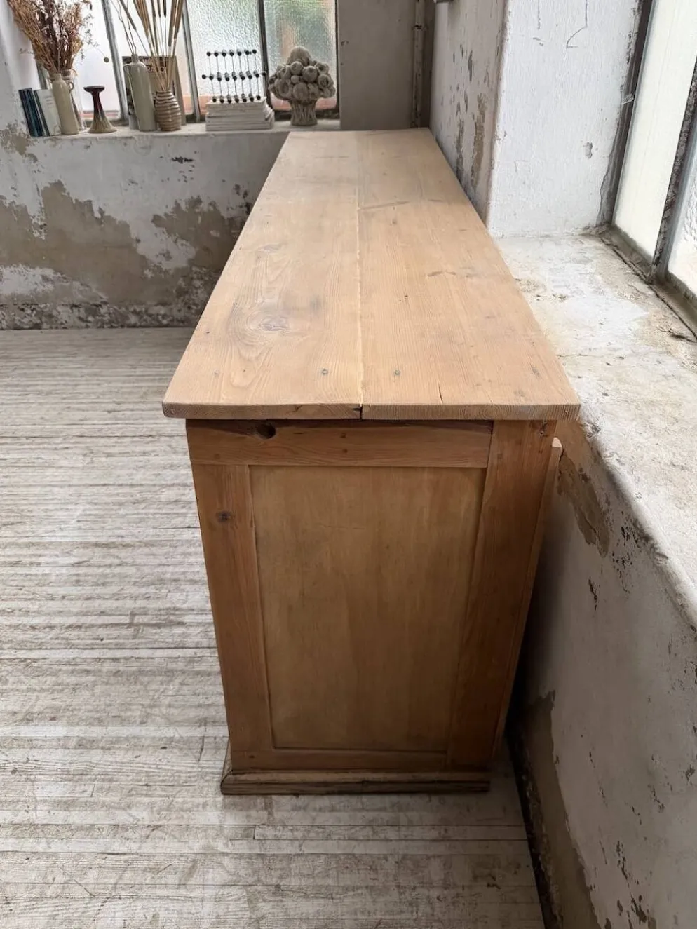 Meuble de métier pin XL années 50
