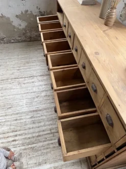 Meuble de métier pin XL années 50