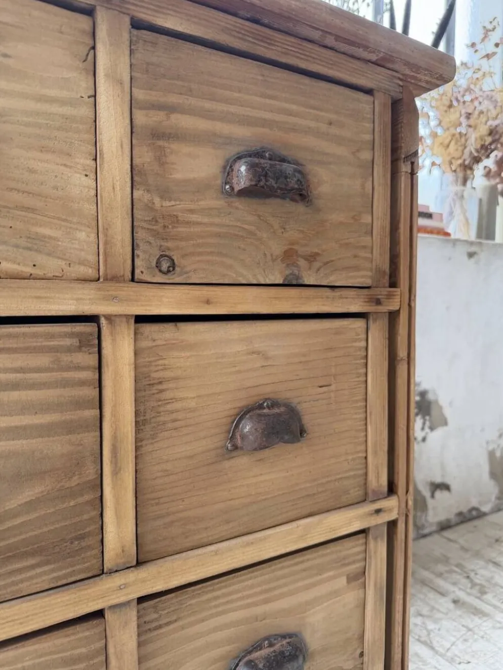 Meuble de métier pin XL années 50