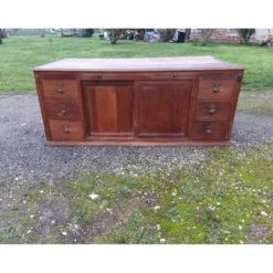 Meuble de métier table de drapier chêne année 30