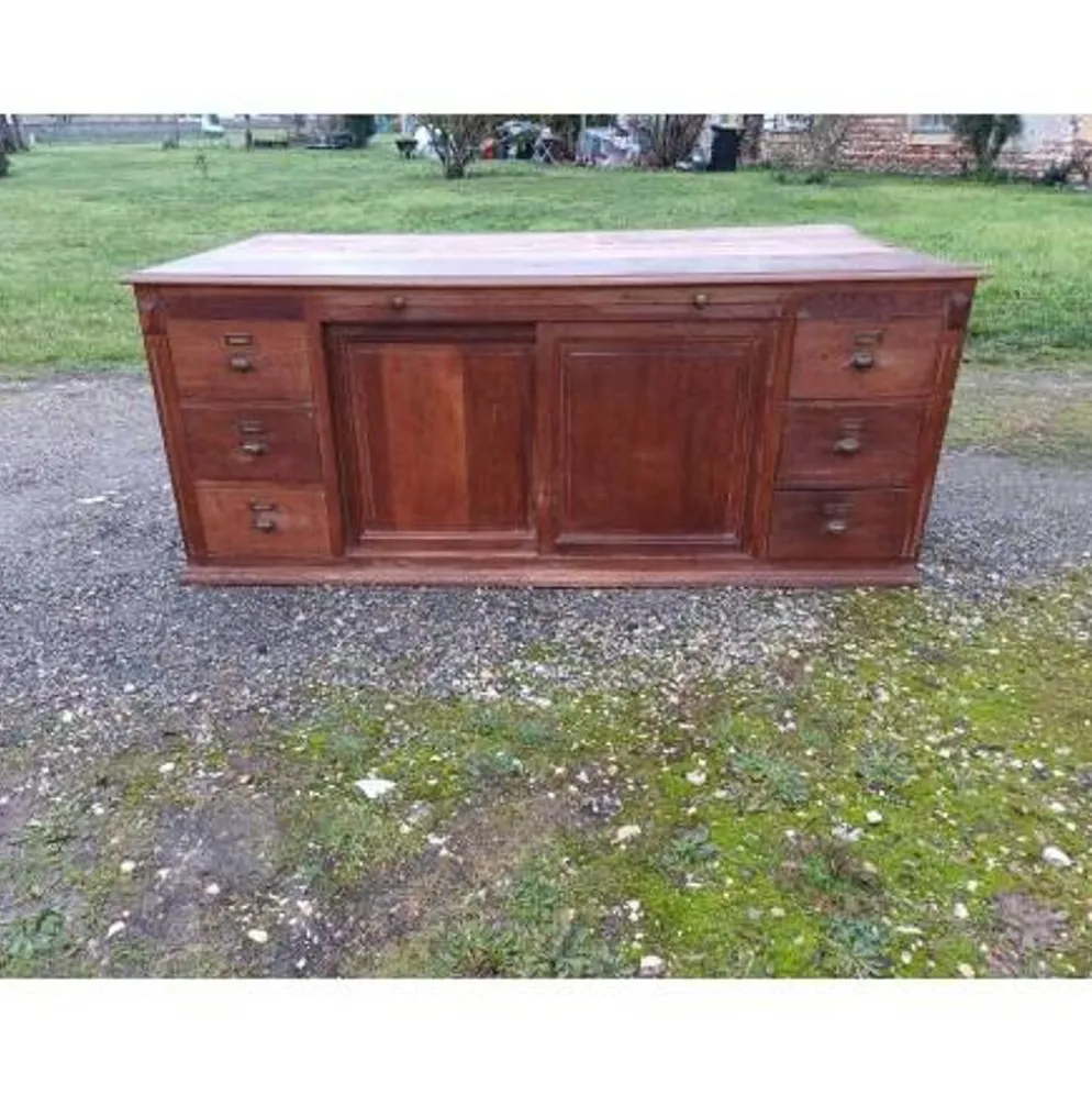 Meuble de métier table de drapier chêne année 30