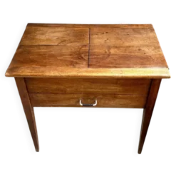 Meuble de métier, table en bois massif 2 tiroirs