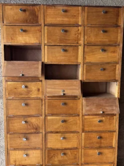 Meuble de Notaire à Clapets (meuble métier vintage)