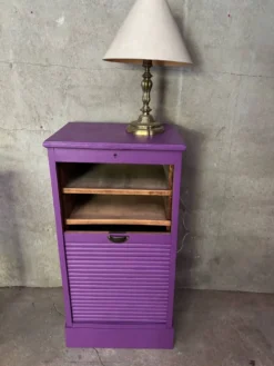 Meuble de notaire, classeur violet