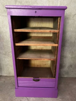 Meuble de notaire, classeur violet