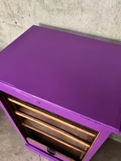 Meuble de notaire, classeur violet