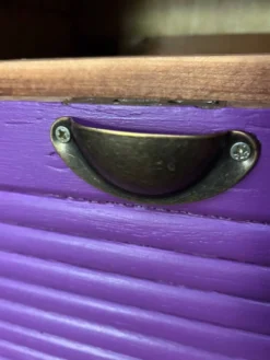Meuble de notaire, classeur violet