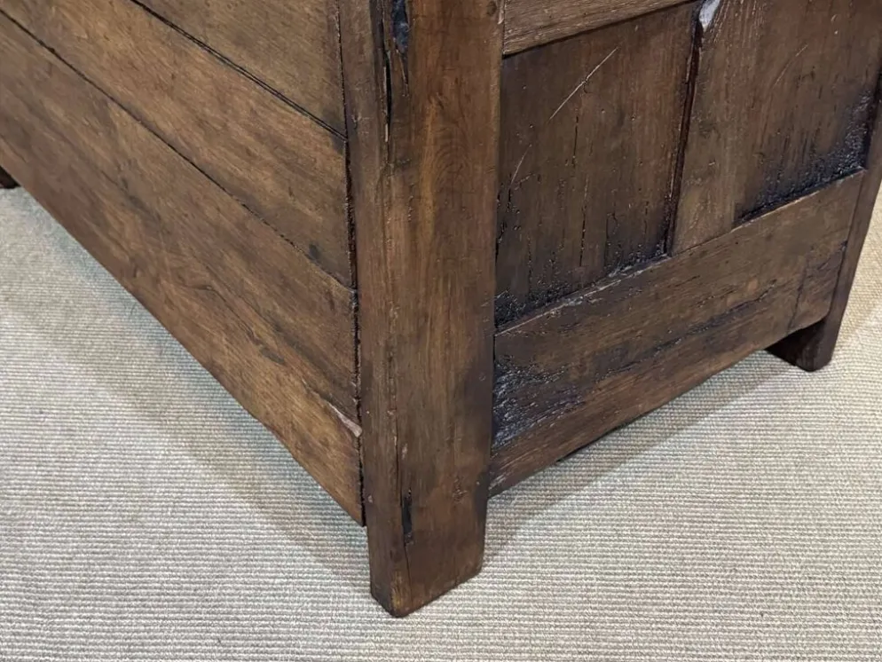 Meuble d'entrée, vestiaire breton en chêne et châtaignier 19ème