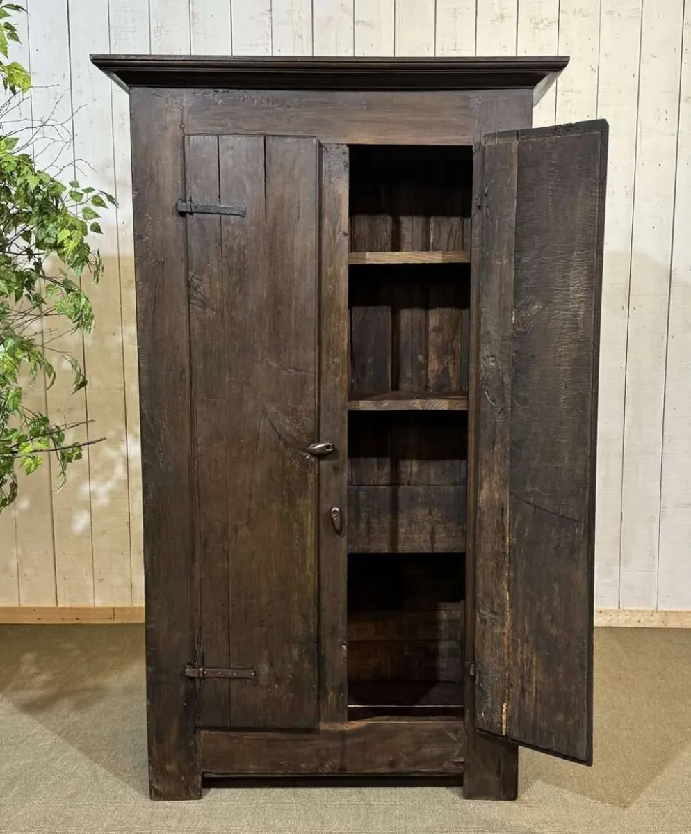 Meuble d'entrée, vestiaire breton en chêne et châtaignier 19ème