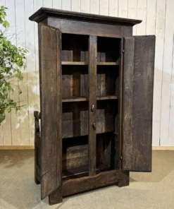 Meuble d'entrée, vestiaire breton en chêne et châtaignier 19ème