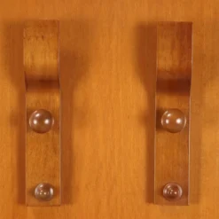 Meuble d’entrée vintage en bois avec miroir, design Italie 1960s-1970s