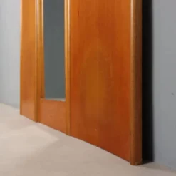 Meuble d’entrée vintage en bois avec miroir, design Italie 1960s-1970s