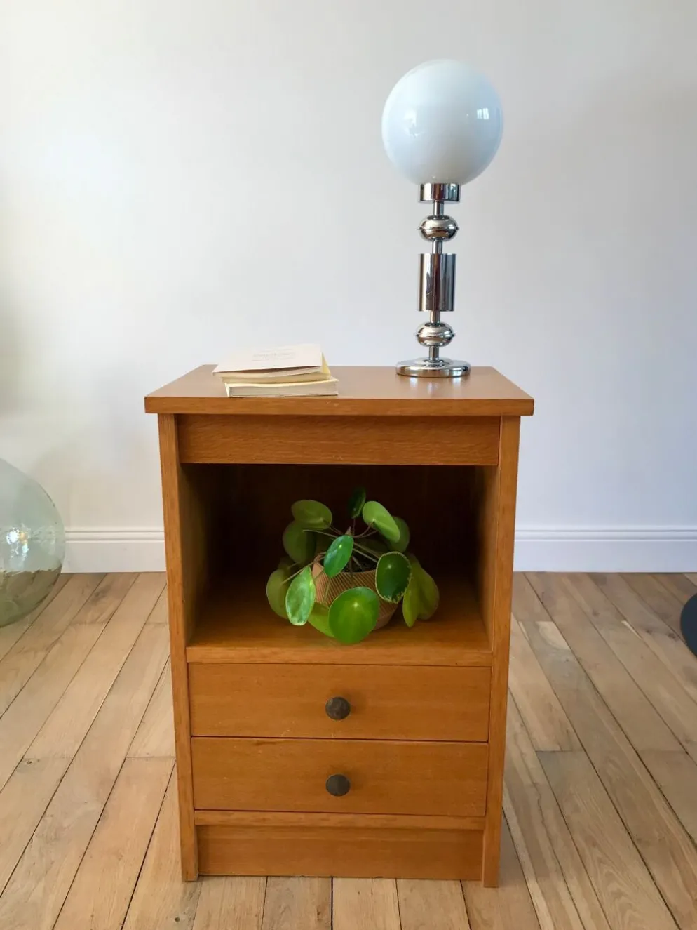 Meuble de rangement chêne années 50