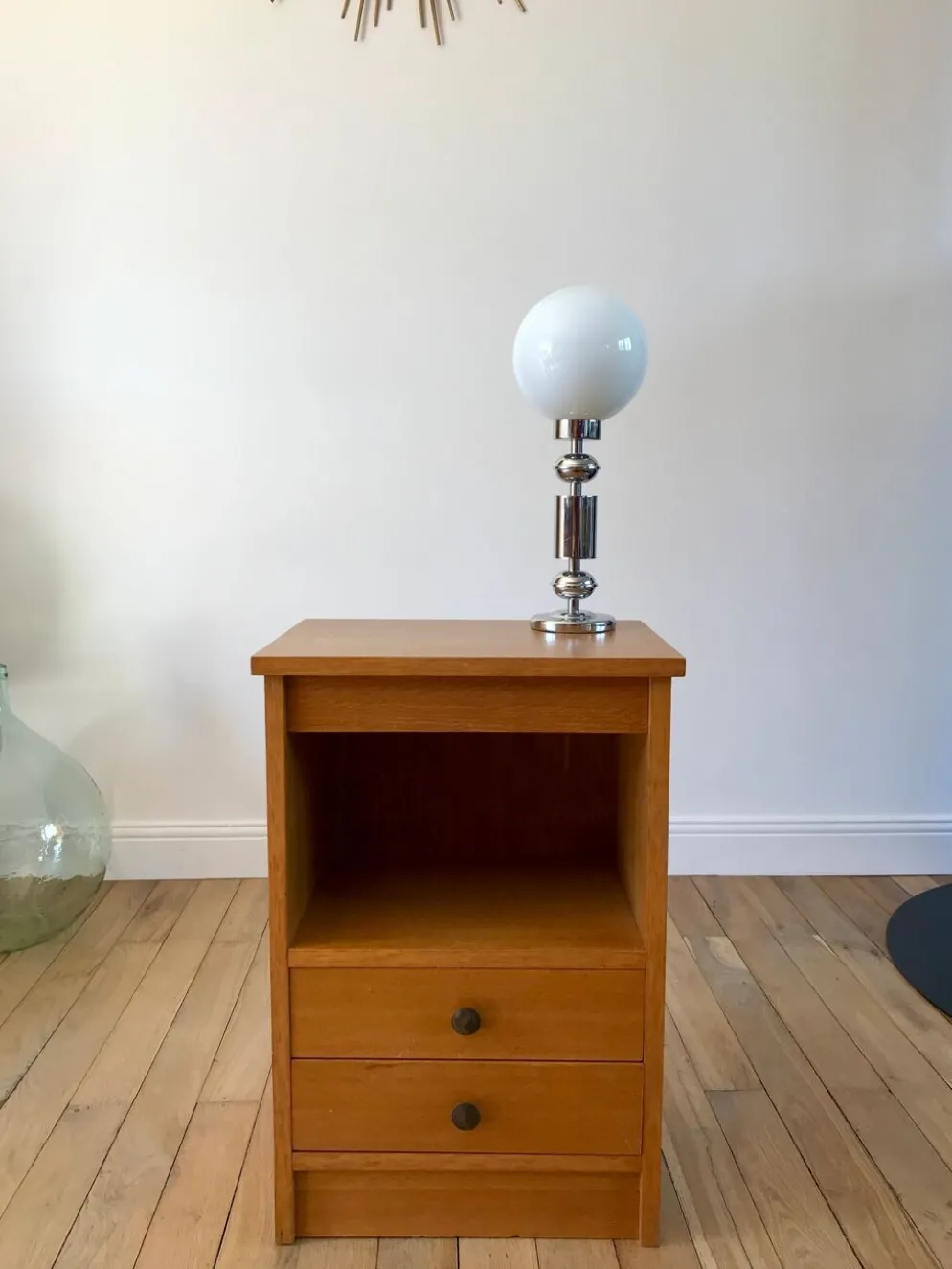 Meuble de rangement chêne années 50