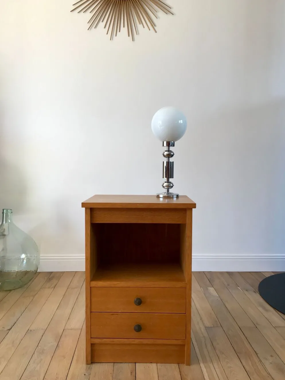 Meuble de rangement chêne années 50