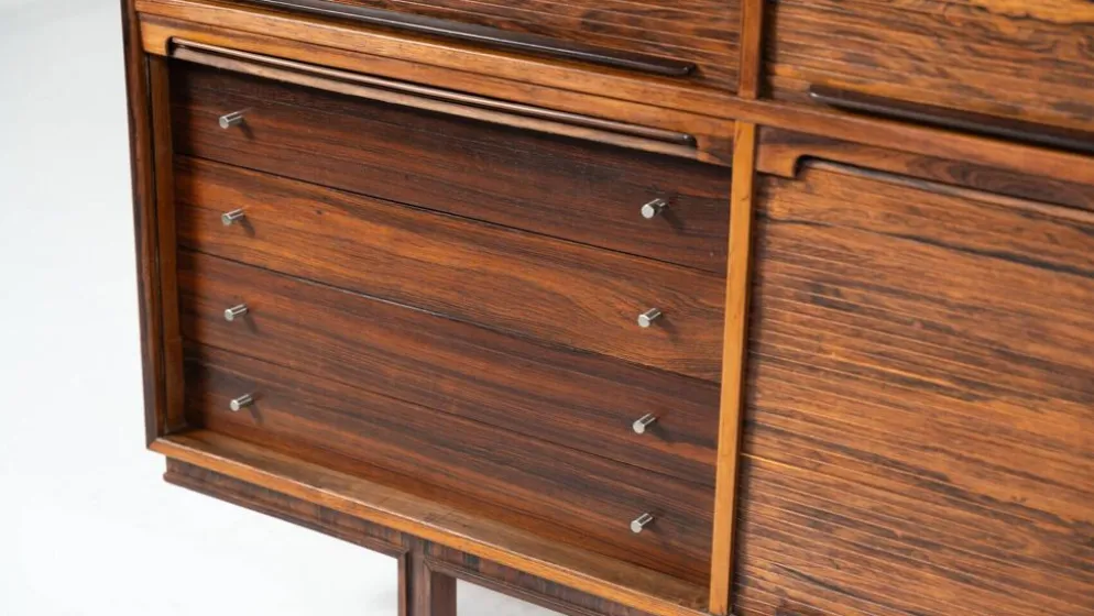 Meuble de rangement moderne du milieu du siècle dans le style de Gianfranco Frattini, Italie, années 1960